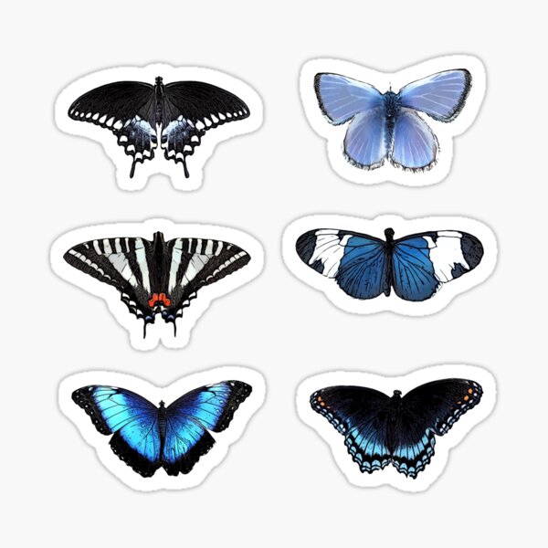 Item preview, blue butterflies designed and sold by emilytaylxr.