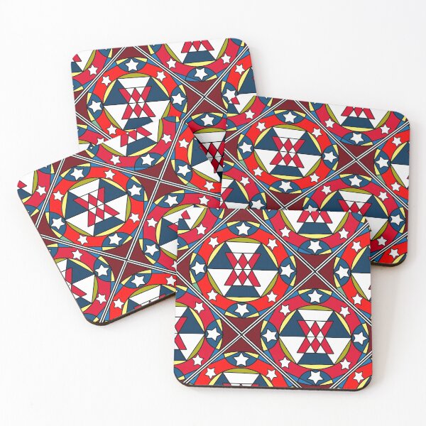 Item preview, American Patriotic kaleidoscope pattern designed and sold by Sarah-Lynn Brown.