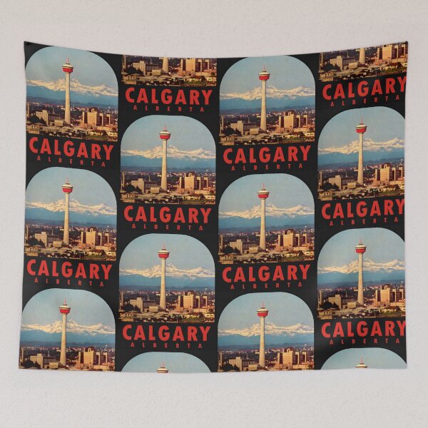 Item preview, Calgary Alberta Canada Vintage Travel Decal designed and sold by hilda74.