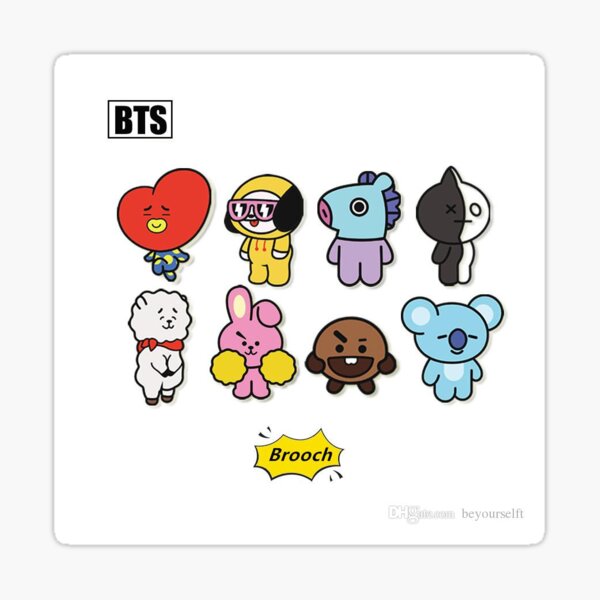 pegatinas bt21 redbubble