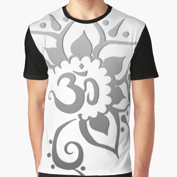 Rising Om - Silver Fade Graphic T-Shirt