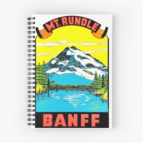 Item preview, Mt Rundle Banff Alberta Vintage Travel Decal designed and sold by hilda74.