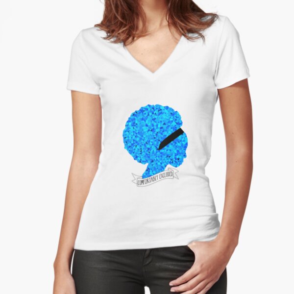 CE Logo Fitted V-Neck T-Shirt