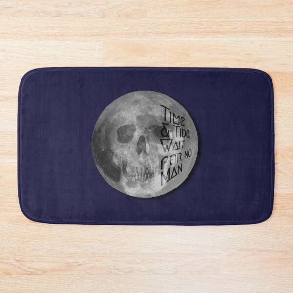 Item preview, Moon & Skull Time & Tide wait for no man design designed and sold by tinytiger77.
