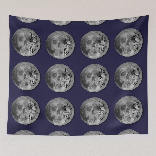 Item preview, Moon & Skull Time & Tide wait for no man design designed and sold by tinytiger77.
