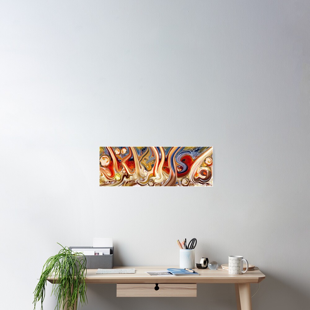 Fabi Ayyi Ala Abstract Painting Poster