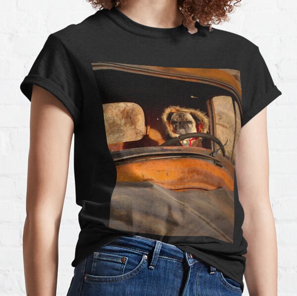 Grumpy Pug Curses Broken Down Truck Classic T-Shirt