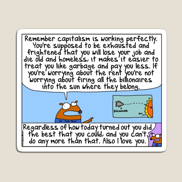 Vista previa del artículo con la obra «El capitalismo funciona perfectamente.», diseñado y vendido por firstdog.