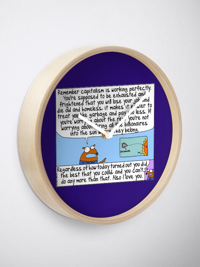 Thumbnail 1 of 4, Clock, Capitalism is working perfectly designed and sold by firstdog.