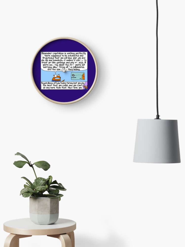 Thumbnail 2 of 4, Clock, Capitalism is working perfectly designed and sold by firstdog.