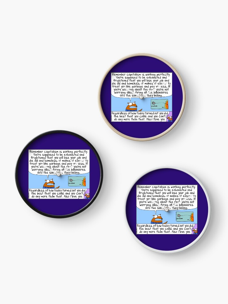 Thumbnail 3 of 4, Clock, Capitalism is working perfectly designed and sold by firstdog.