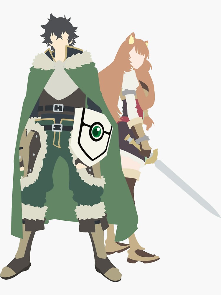 The Rising Of The Shield Hero Minimalist Naofumi Raphtalia Design Sticker For Sale By