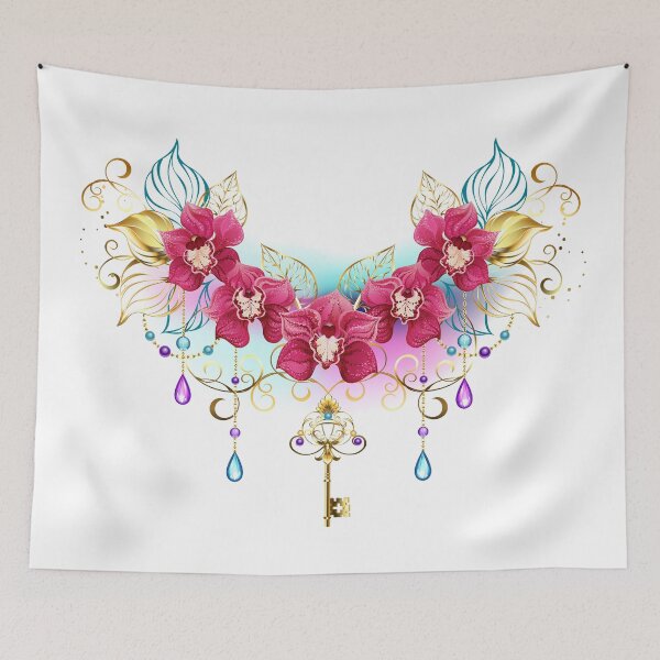Item preview, Pink Orchids with Beads and Gold Key designed and sold by Blackmoon9.