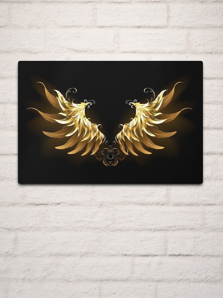 Shiny Angel Wings ( Golden Wings ) Metal Print for Sale by Blackmoon9