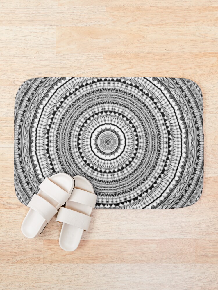"Primitive Geometry." Bath Mat by cr6zym1nd Redbubble