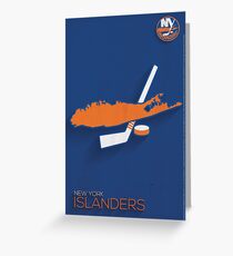 New York Islanders Minimalist Print Greeting Card