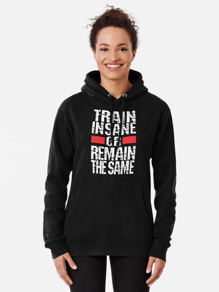 Train Insane or Remain The Same WOD Weight Lifting Fitness Hoodie Pullover 