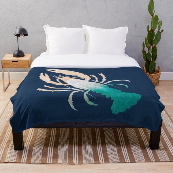 Aperçu de l'œuvre Silhouette de plage - Homard aux vagues de l'océan et du sable créée et vendue par AllisonDelDuca.