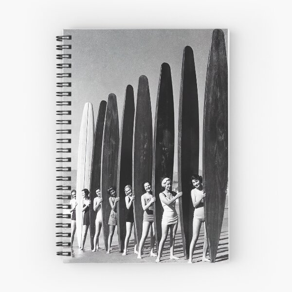 Item preview, Surfers on Beach Vintage Black and White Photograph designed and sold by modernretro.