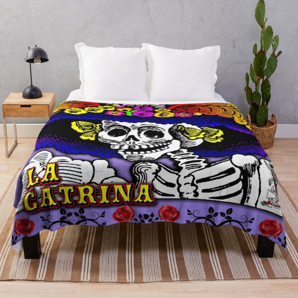 Rae Dunn Halloween King Size Sheet Set Dia De Los on sale Muertos Skull Catrina NEW