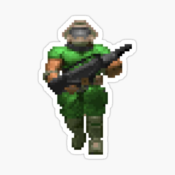 Doom - Retro - Doom Guy Sticker