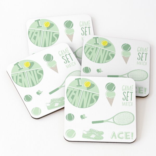 Item preview, Paquete de pegatinas retro de tenis de color verde claro designed and sold by The-Goods.