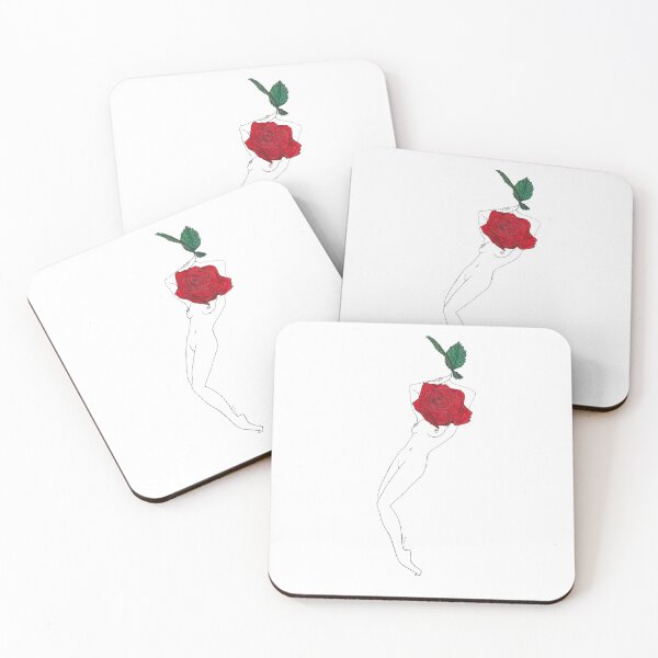 Item preview, Red Rose Girl - Flower Woman drawing designed and sold by Natasha Kolton.