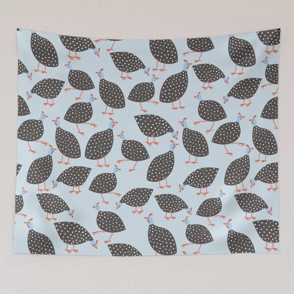 Item preview, Guinea Hens on Blue designed and sold by squirrell.