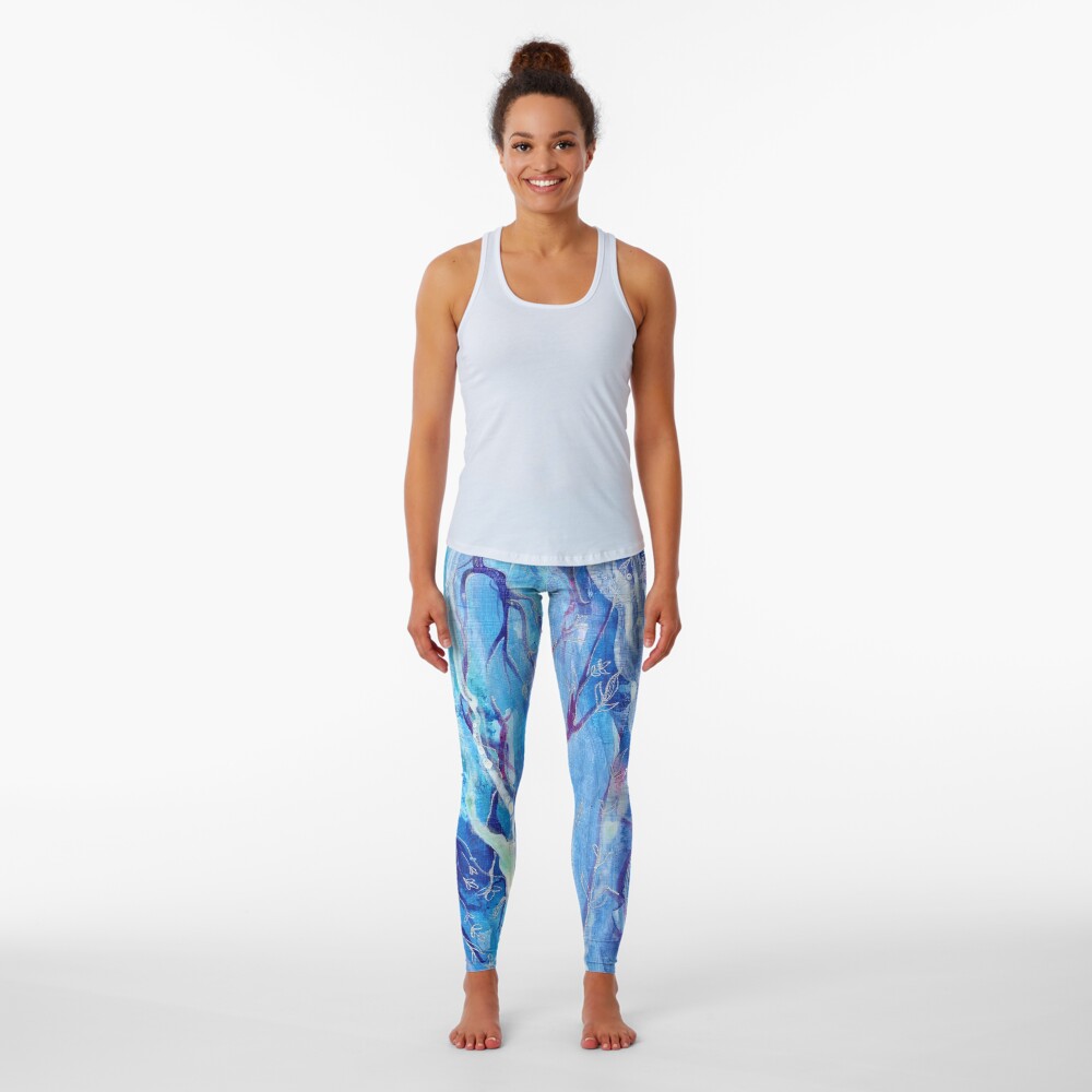 abstract ink painting "Zuckerwald" Leggings