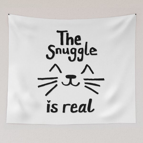 Item preview, The Snuggle is Real (Black on White) designed and sold by JillPillDesign.