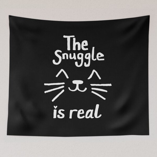 Item preview, The Snuggle is Real (White on Black) designed and sold by JillPillDesign.
