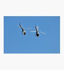 Duet of Helicopters, Up Close! Photographic Print