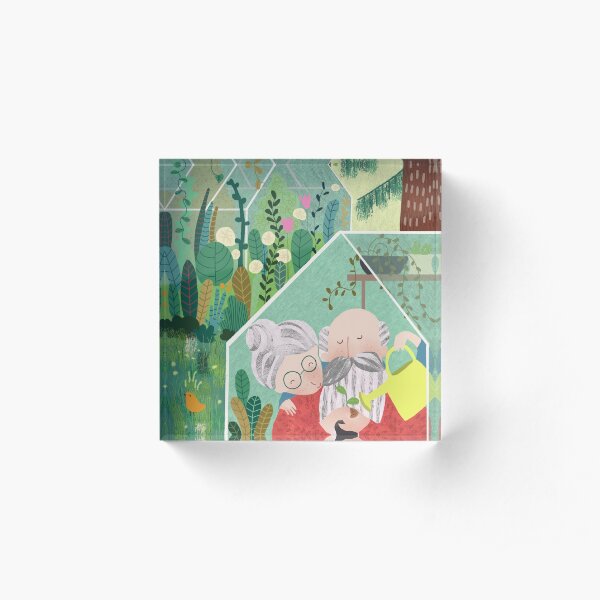 Grandpa's greenhouse Acrylic Block