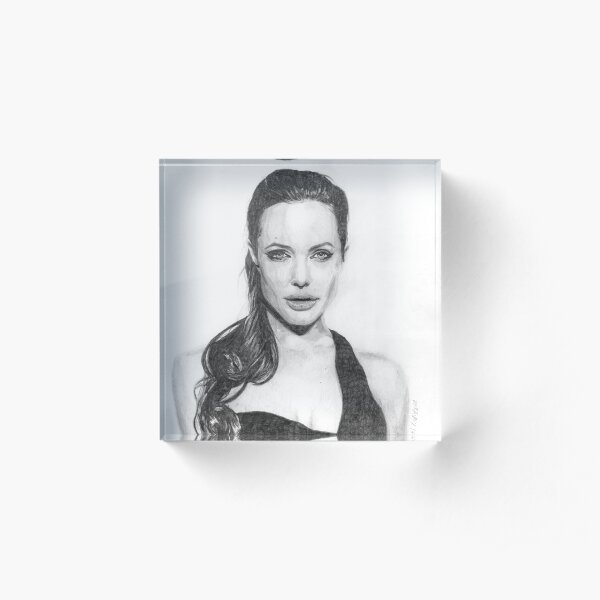 Angelina Jolie Acrylic Block