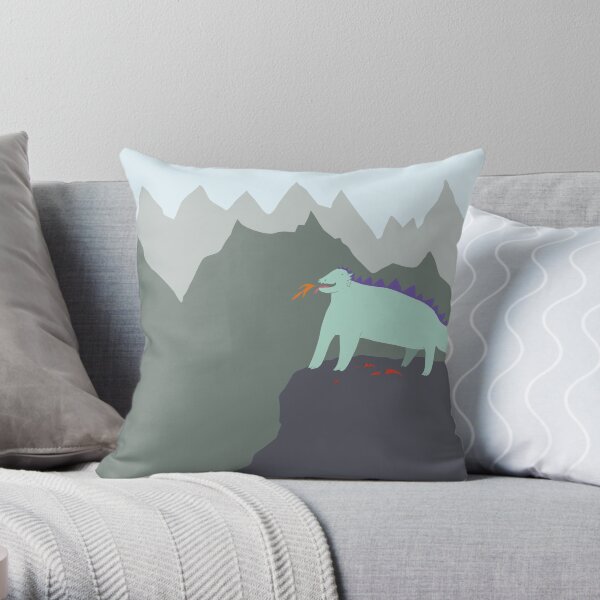 Happy Dragon Throw Pillow