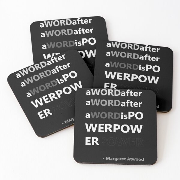 Item preview, A word is power - Margaret Atwood quote designed and sold by GetItGiftIt.