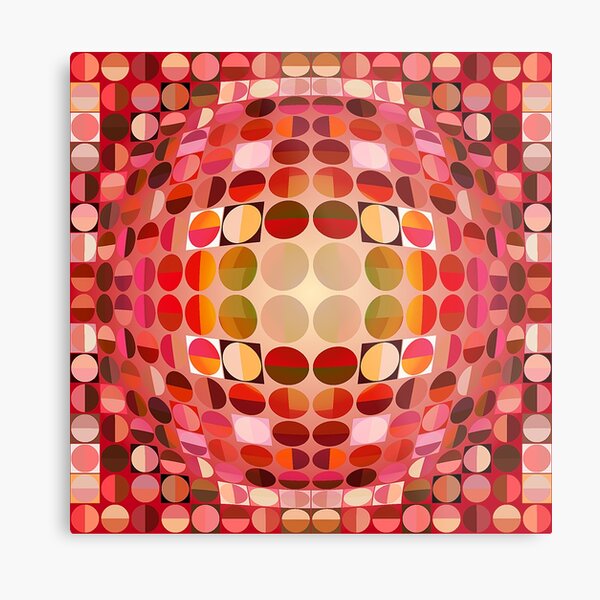 Victor Vasarely Homage 2 Metal Print