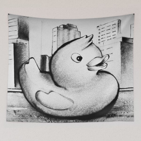Item preview, Rubber Ducky Gray designed and sold by sandexperiment.