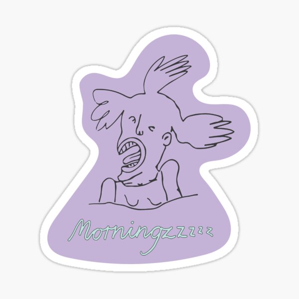 doodles of morning people #4 Sticker