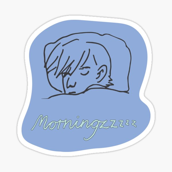 doodles of morning people #3 Sticker