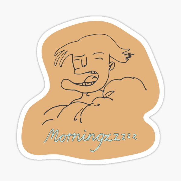 doodles of morning people #2 Sticker
