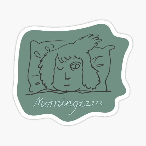 doodles of morning people #1 Sticker