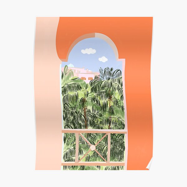 Summer Travel #illustration #tropical Poster