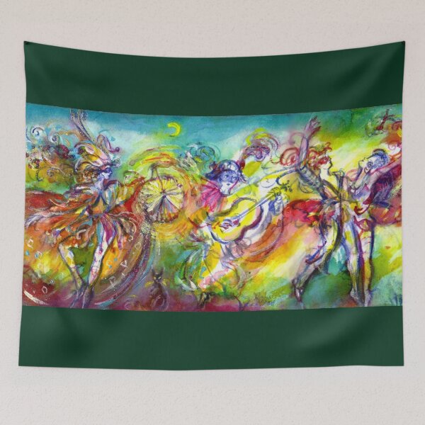 Item preview, ITALIAN CARNIVAL DANCERS  Masquerade Dance,Music,Theater,Watercolor by Bulgan Lumini designed and sold by BulganLumini.