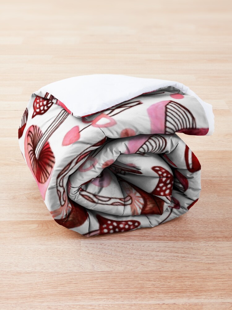 Alternate view of Pink Mushrooms Comforter
