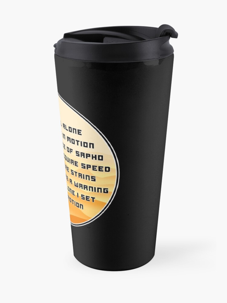 Alternate view of The Mentat Mantra - Inspired by Dune Travel Mug