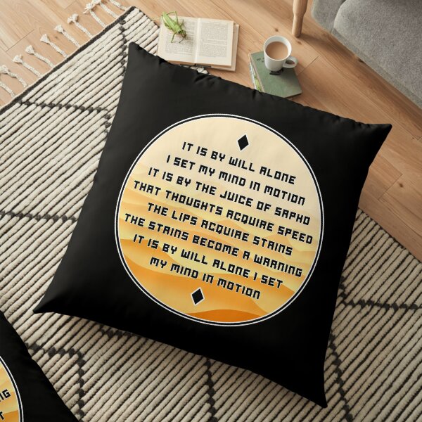 The Mentat Mantra - Inspired by Dune Floor Pillow