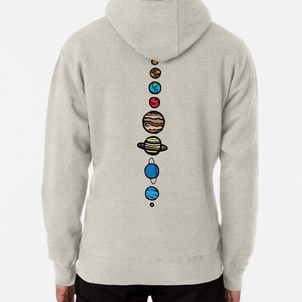 Planets Colour Back Pullover Hoodie