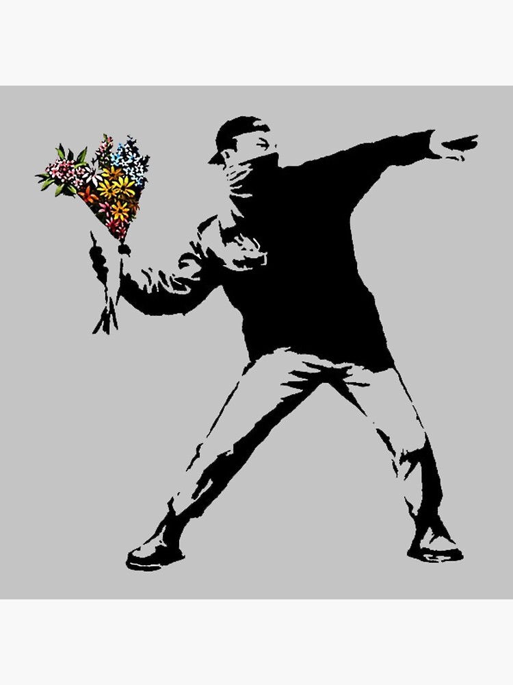 "banksy flower" Poster by kendorich | Redbubble