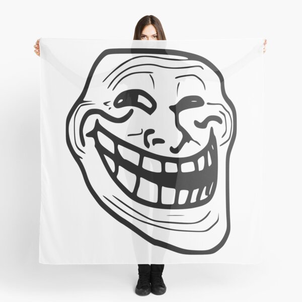 Troll Face Scarves Redbubble - troll face omg roblox